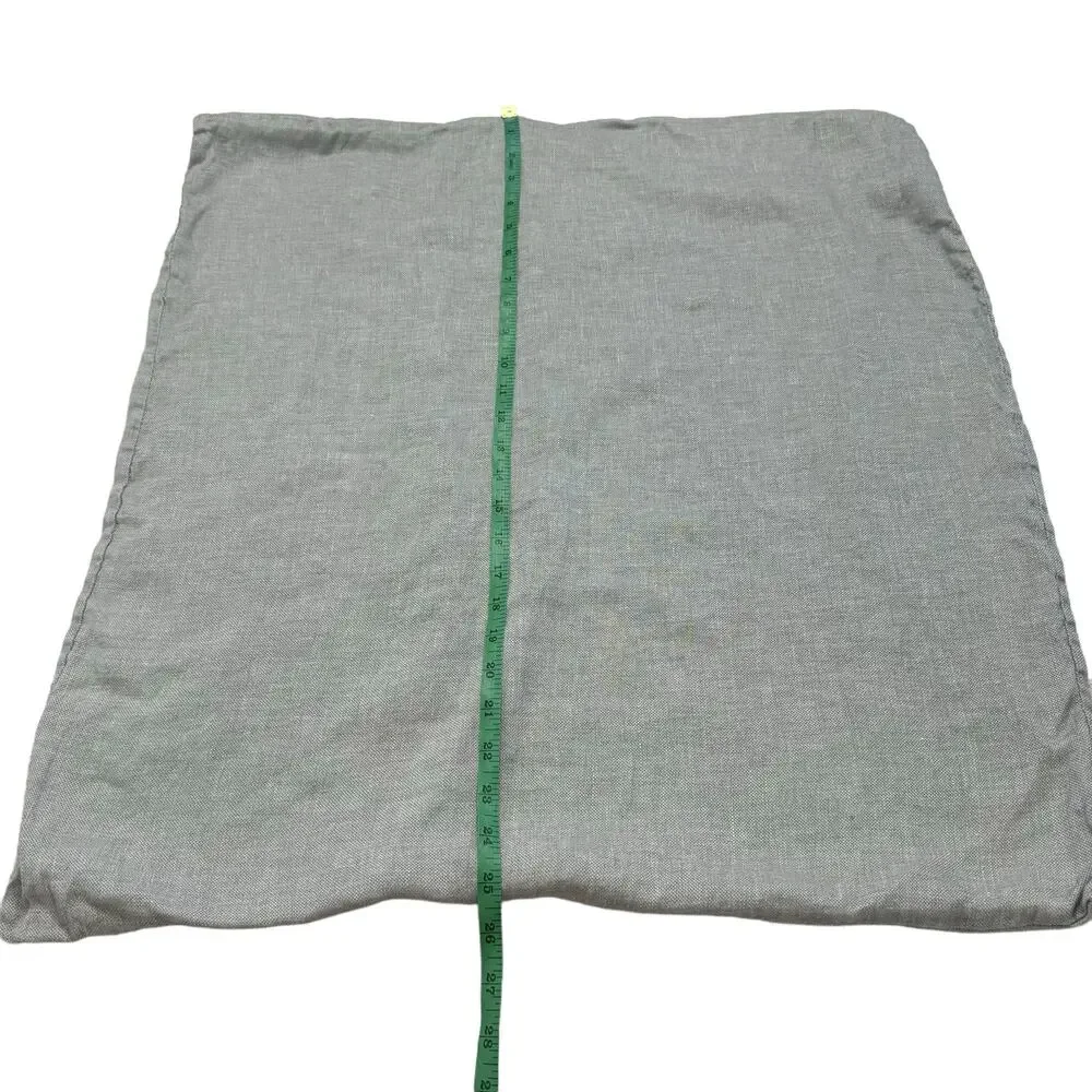 WEST ELM Hemp Cotton Light Gray 26x26 in. Pillow Sham Case Woven Bedding